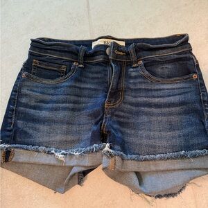 BKE Blue Jean Shorts with Distressed Hem